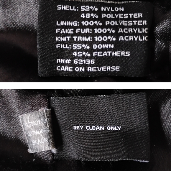 Women's Guess Black & Gold Winter Puffer Coat Hooded Jacket with Faux Fur Trim - Picture 16 of 16